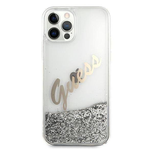 Guess Guhcp12Lglvssi Iphone 12 Pro Max6,7 Srebrny/Silver Hardcase Glitter Vintage Script