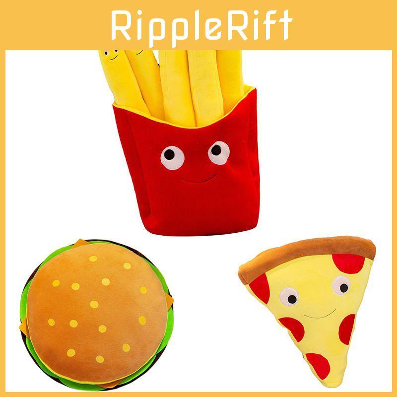 Adorable And Comfortably Plush Cute French Fries Stuffed Toy And Pizza Cushion