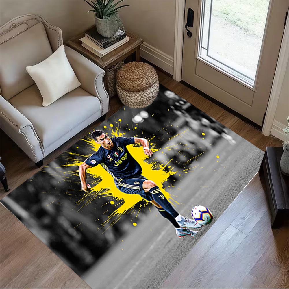 Ronaldo's Juventus Celebration Floor Rug Office Rug Perfect for Dining Room Playrooms Hallway Living Rooms Anti-slip Rug Decorate Offices