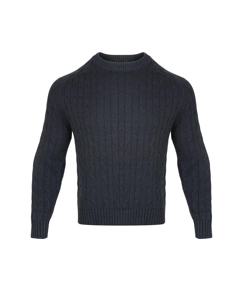 NINEZ Cable Crew Neck Muscle Knit (2 Colors)
