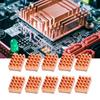 10 шт. P15x5x10 латунный радиатор с термоклеевой лентой радиаторы процессора охлаждающие ребра кулера