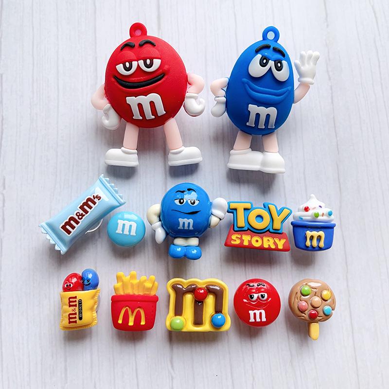 M&M's Candy Bean Clog Shoe Flower Decoration 3D Shoe Buckle Set for DIY Garden