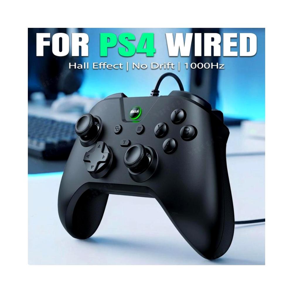 G4 Wired Game Controller for PS4 Compatible Console and PC with Turbo and Dual Vibration