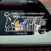 Self-Earned Money Boosts Confidence: Creative Personality Car Decal for Body & Window