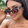 New Oval Sunglasses Ladies Metal Snakehead Fashion Versatile Sun Glasses Women Luxury Goggle  Feminino Uv400