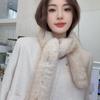 New Ins Temperament Light Luxury Mink Hair Scarve Versatile Fur Solid Colour Scarve Winter Narrow Section Ladies Scarve