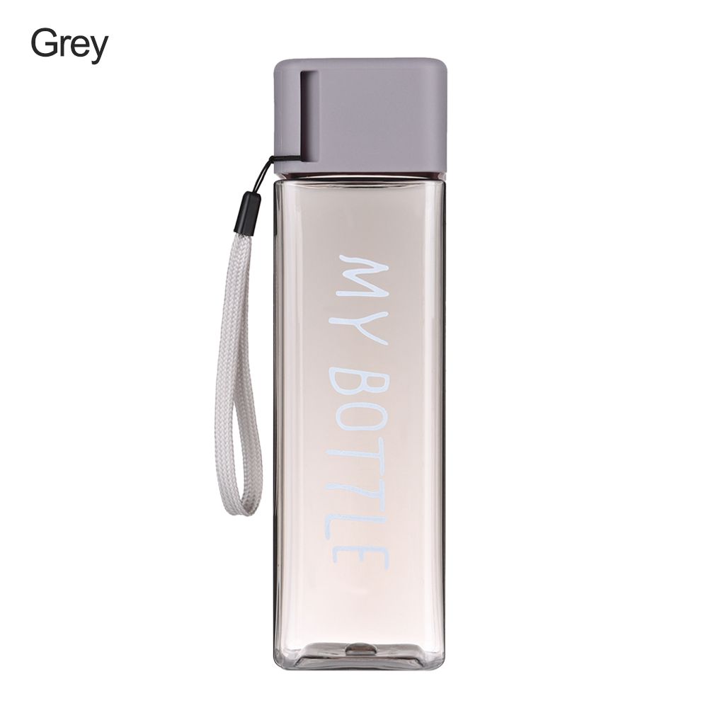 500ML Men Women Plastic Large Capacity Square Sports Water Bottle Coffee Juice Cup Drinking Cup