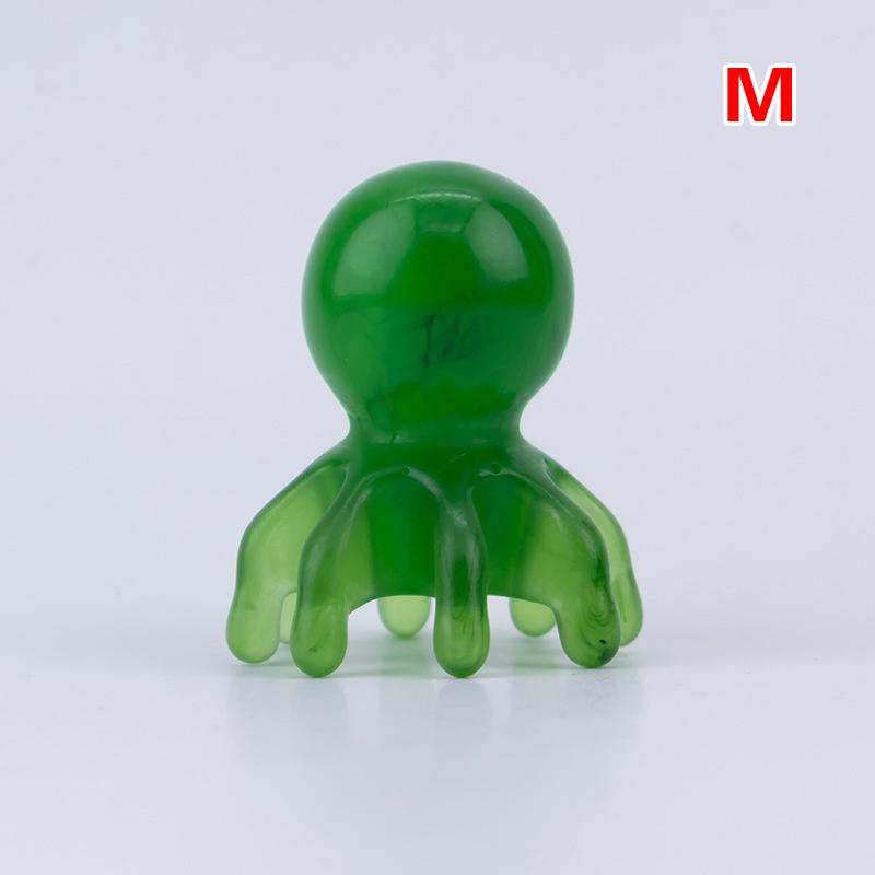 Resin Octopus Comb Head Massager Wide Tooth Meridian Scraping Scalp Brush Acupuncture SPA Gua Sha Health Deep Massage Tool