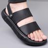 Brand Summer Men Sandals Leather Lightweight Open Toe Flats Casual Outdoor Walking Sandals Men Beach Hollow Out Shoes Size 38-44