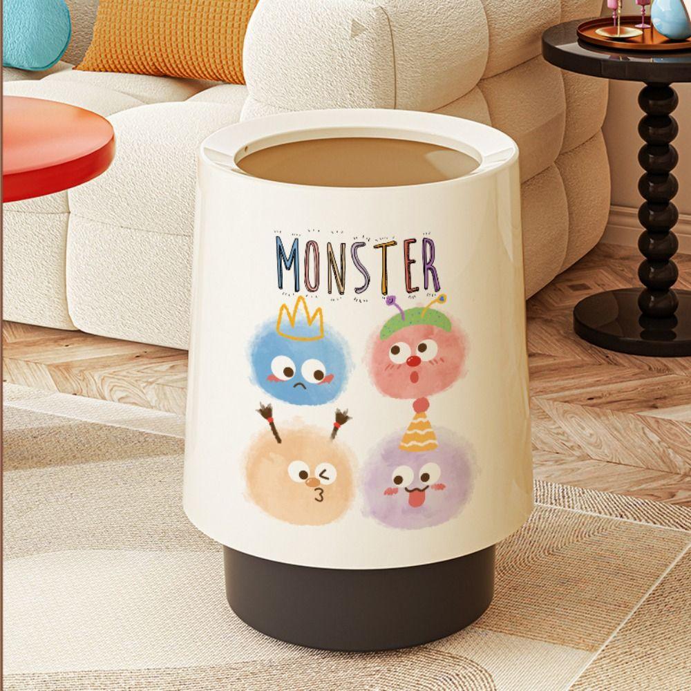 Creative Garbage Bin Cute Paper Basket with Lid Rubbish Bin Toilet