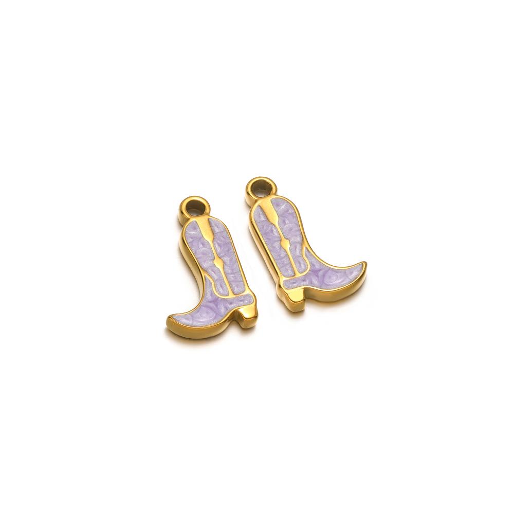 5pcs Stainless Steel Enamel Heart Star Martin Boot Shoes Charms for DIY Jewelry Necklace Bracelet Earring Making Accessories