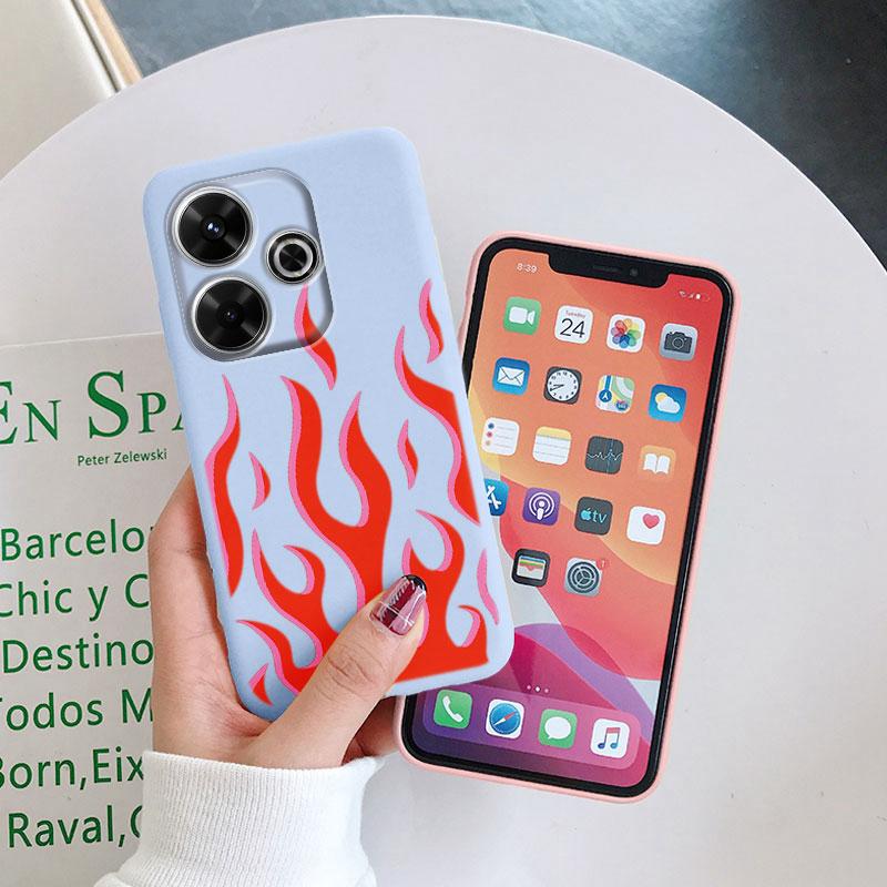 Чехол для телефона Redmi 13 4G Коричневый леопардовый принт Мягкий силиконовый TPU Чехол Разноцветный мраморный Fundas Для Xiaomi Redmi 13 Redmi13 Coque