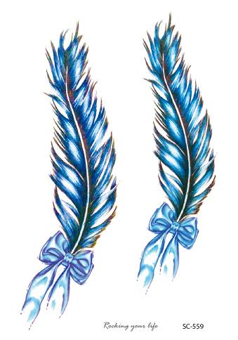 Waterproof Temporary Fashion Flower Feather Tattoo Designs for Women Arm Shoulder Neck Back Temporary Tattoo Skin