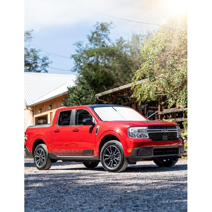 Proadsy 2024 Upgrade Front Windshield Sun Shade Foldable Sunshade Protector Custom Fit 2022 2023 2024 Ford Maverick, Hybrid, XL, XLT, Lariat Truck