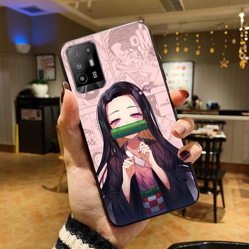 Чехол для телефона Anime Demon Slayer Kimetsu Kamado для OPPO A54 A74 A94 A53S A9 A5 A15 A16 A91 A96 A76 Reno8 8Pro Reno2 Z
