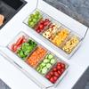 Большая прозрачная коробка для хранения салатов и фруктов с крышкой - Пищевой пластик
