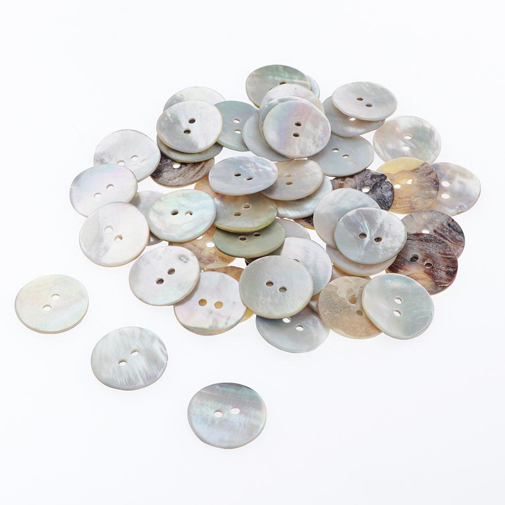 50 Assorted Shell Buttons for DIY Clothing Projects