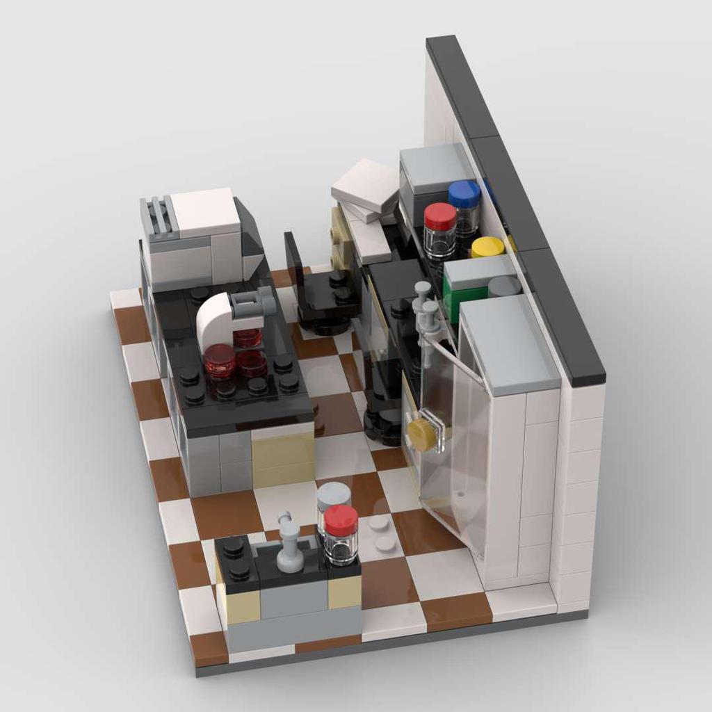 MOC Мини Строительные Блоки Игрушечная Фигурка для Декора Дома - DIY Модель Городской Сцены Лаборатории Подарок