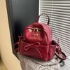High Value, Travel Leisure Bag Versatile Small Backpack Solid Color Exquisite Backpack Bow Gentle Student Commute