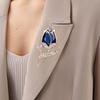 Tulip Flower Brooch Rhinestone Elegant Clothing Accessories Sweater Cardigan Coat Business Suit Lapel Pin Fashion Jewelry Gift