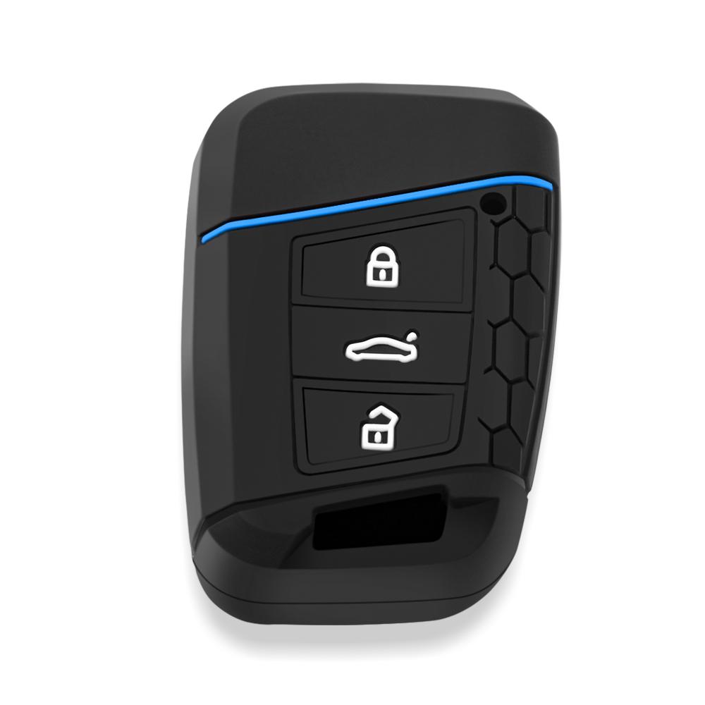 Силиконовый чехол-держатель для ключей для Skoda Octavia Kodiaq Karoq для Volkswagen VW Polo Passat B8 Tiguan 2 для чехла для ключа автомобиля Seat