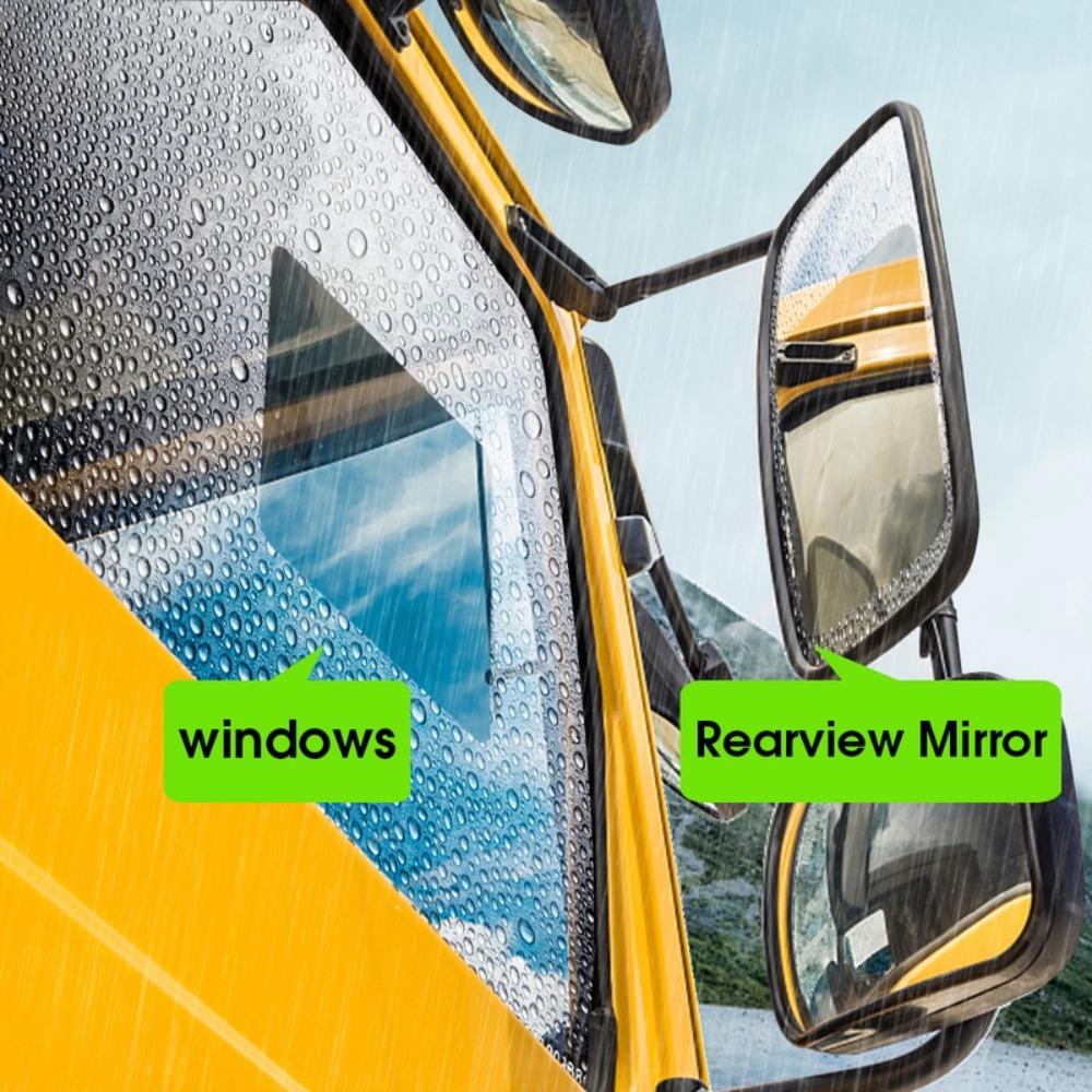 2 шт. Прочные ПЭТ-пленки от дождя, Антизапотевающие, Прозрачные, Для зеркала заднего вида, Водонепроницаемые, Автомобильные наклейки от дождя
