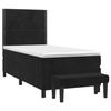 3137763 vidaXL Divan Bed with Mattress Black 90x200 Cm Velvet