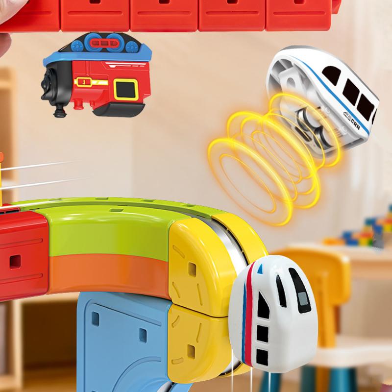 1pc Rechargeable Magnetic Train for Kids for Magnetic Rail Electric Motorized Engine Educational Building Toys Accessories