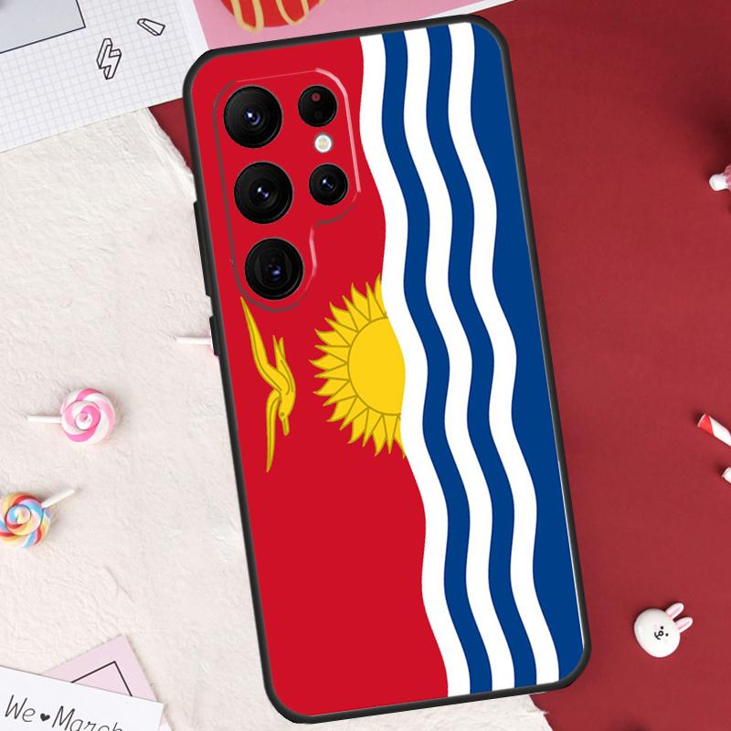 Kiribati Passport Flag Map Case For Samsung Galaxy S26 Ultra S23 S22 S21 S20 S24 S25 Ultra S10 Plus S25 FE Cover Shell