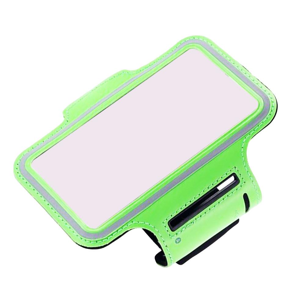Mobile Phone Arm Band Neoprene Outdoor Sports Running Bag Adjustable Strap Storage Bag Green Charging Headphones Port Touchable 6