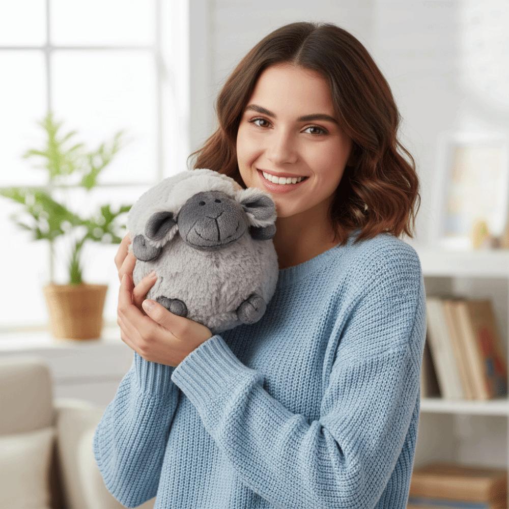 Gift Fluffy Sheep Cozy Chubby Pillow Huggable Skin-Friendly Sheep Ball Bedroom Decor