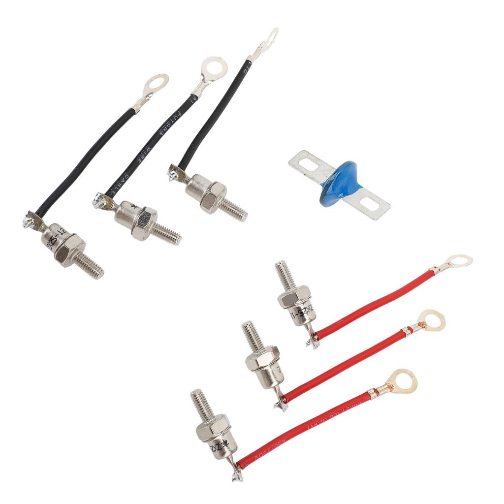 Diode Rectifier Kit, Rotating Rectifier Module 3.1in 25A 1200V with 3 Positive 3 Negative Diodes, for Generator Replacement Installation