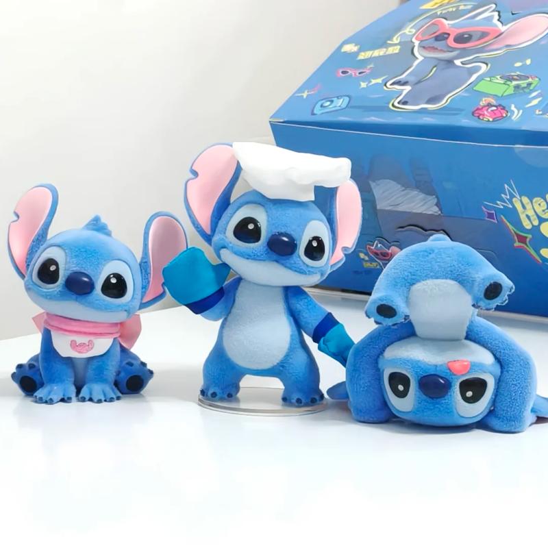 Toptoy Серия фигурок «Привет, Стич» Милые украшения Флок Модный тренд Игрушки Украшение для дома