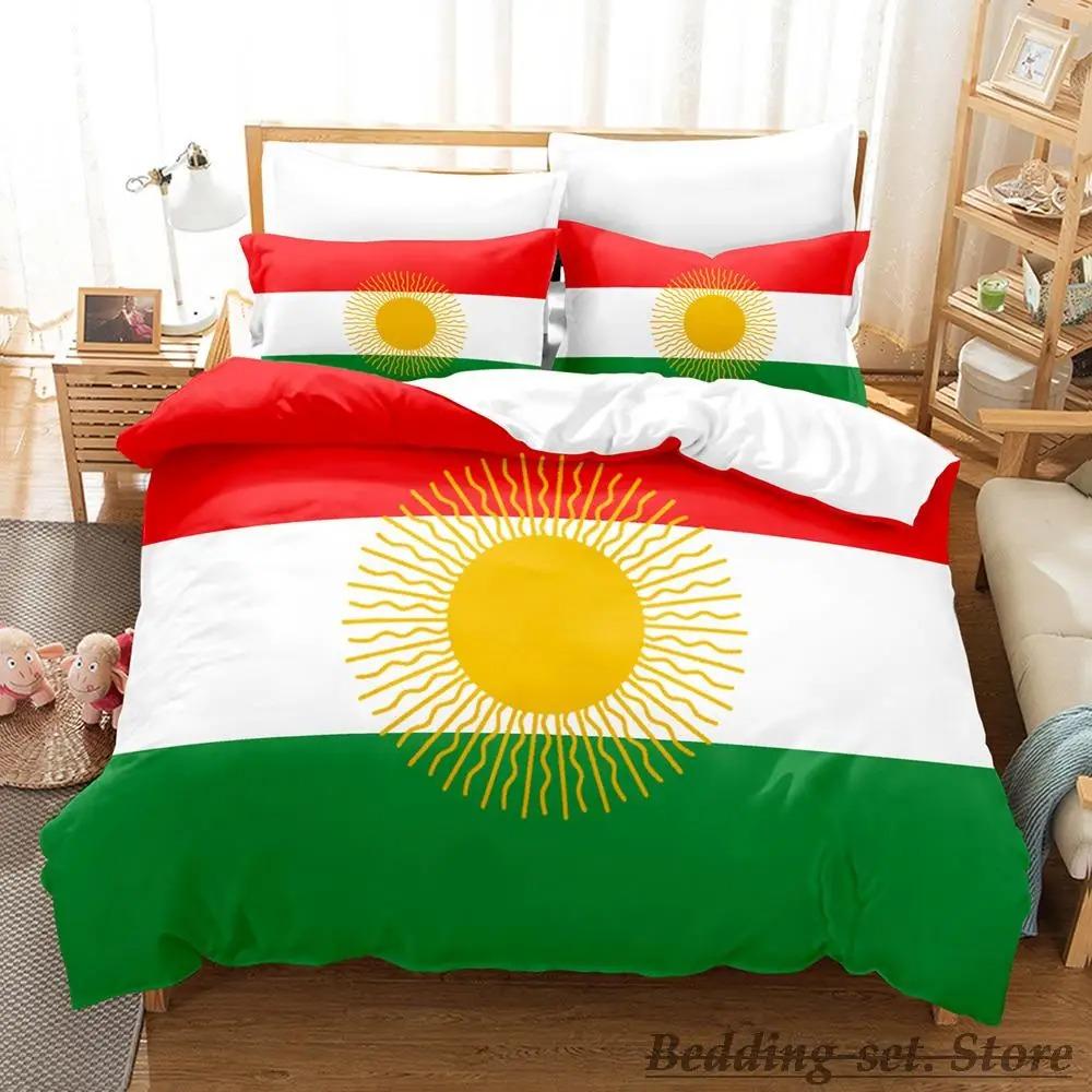 Комплект постельного белья с флагом Курдистана, односпальная кровать, двуспальная кровать размера «king-size», комплект постельного белья для взрослых и детей, комплект пододеяльников, комплекты постельного белья parure de lit