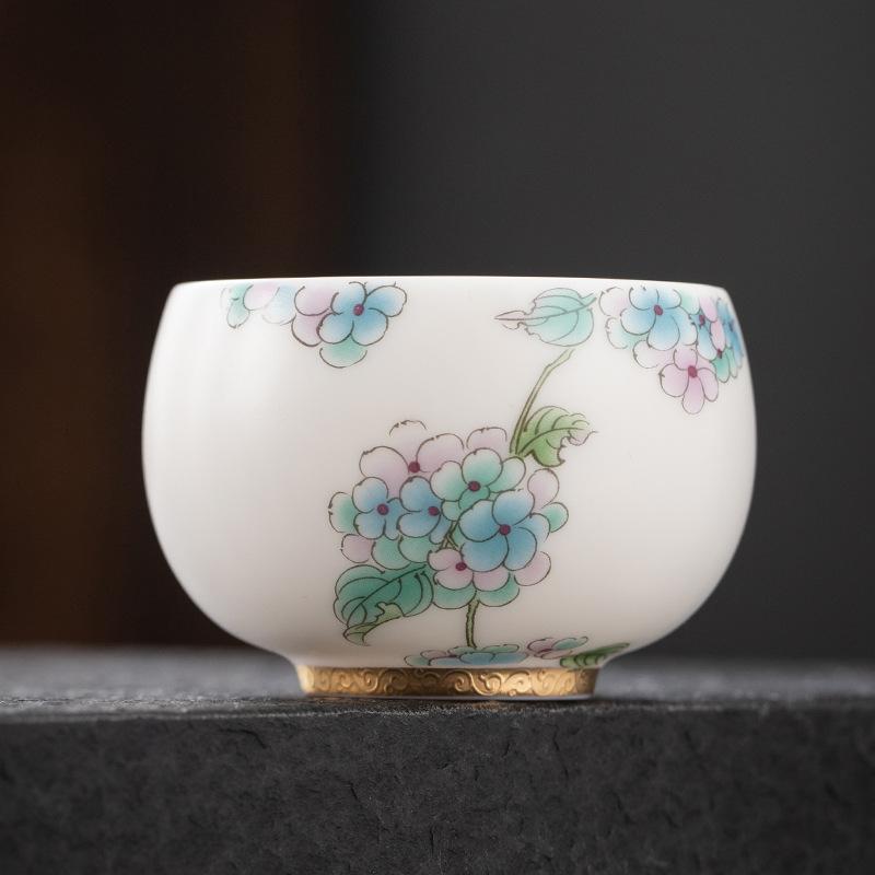 Чайная чашка из белого фарфора с нефритом и овечьим жиром, изготовленная вручную пористая обжаренная чайная чаша, персональная мастерская чашка, кружки для медитации, чайная утварь в стиле кунг-фу