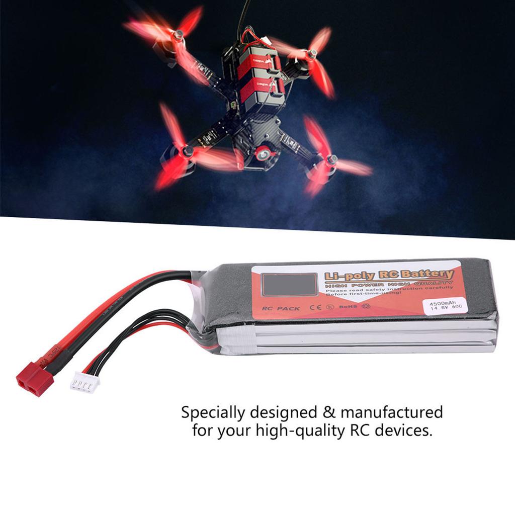 ZOP POWER 3S 14.8V 4500mAh 60C Rechargeable LiPo Battery with T Plug (4500mAh)