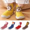 (Projector)Baby Boy Girl Cartoon Warm Floor Socks Rubber Sole Shoes Anti-Slip First Walker