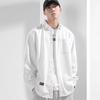 Рубашка с длинным рукавом, мужская летняя новая тенденция, подростковая рубашка, гонконгский стиль, японский стиль, свободная куртка-рубашка Plus Inch