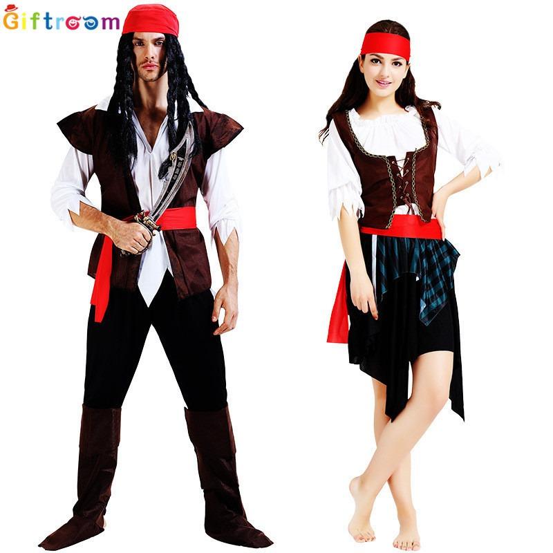 Halloween Adult Dress Up Costume Performance Costume Pirate Character Costume Adult Pirates of the Caribbean Costume