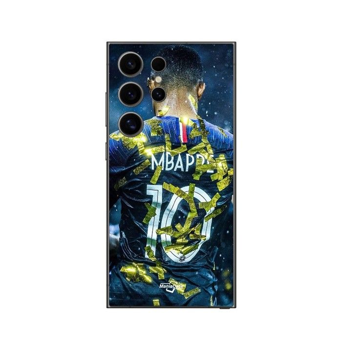 Coque de téléphone - MANIACASE - Samsung Galaxy S24 Ultra - Kylian Mbappe - Silicone TPU - Noir