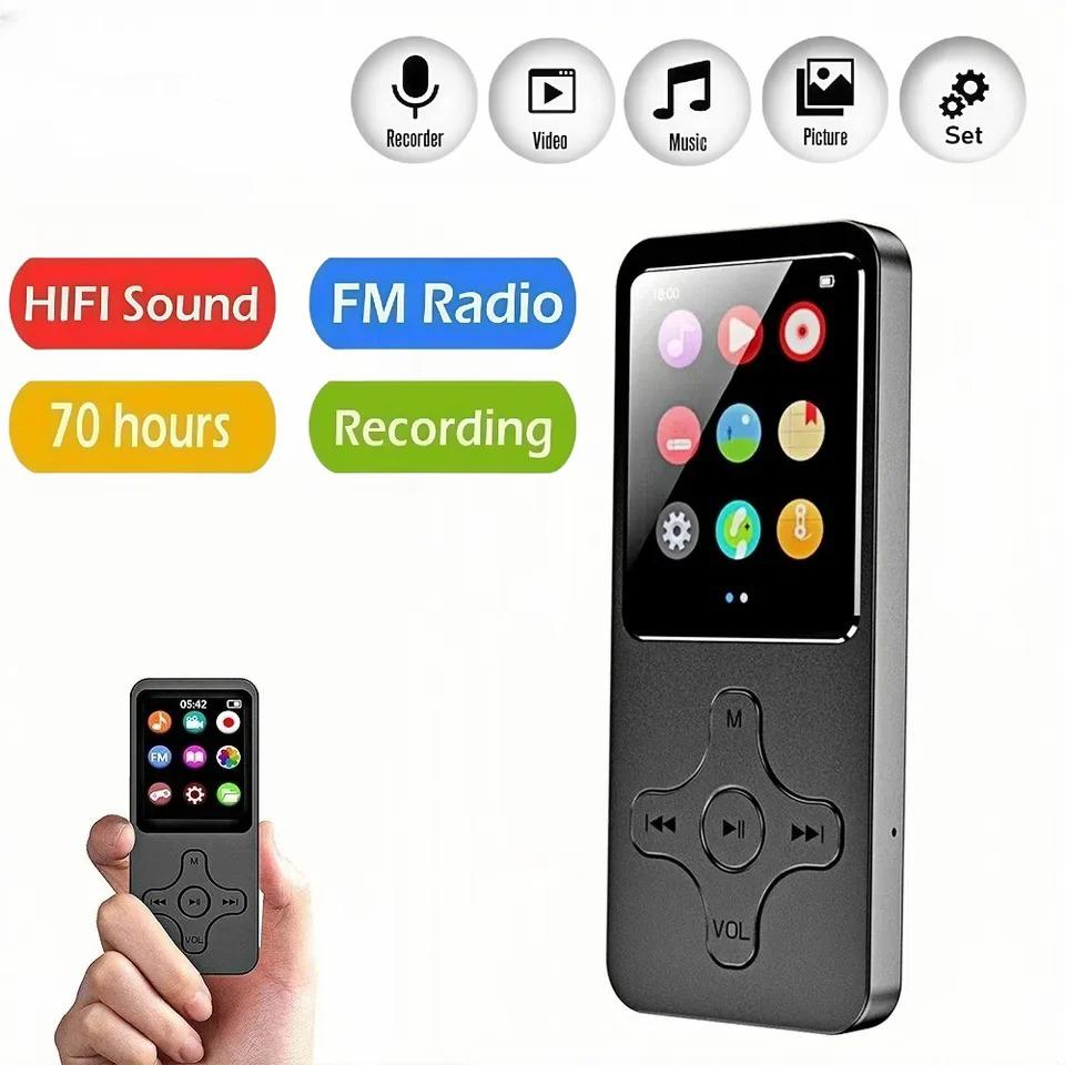 Portable Mini MP3 Player HiFi Music Speaker Bluetooth 4.0 Support Two-Way Transmission FM Radio Voice Recorder eBook For Walkman