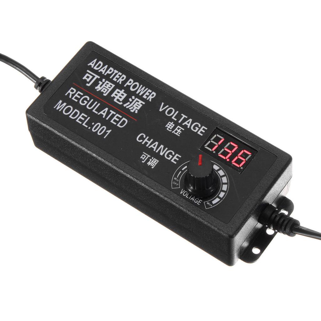 Adjustable AC To DC 3V 9V 12V 24V Universal Power Adapter Supply Display Screen Power Switching