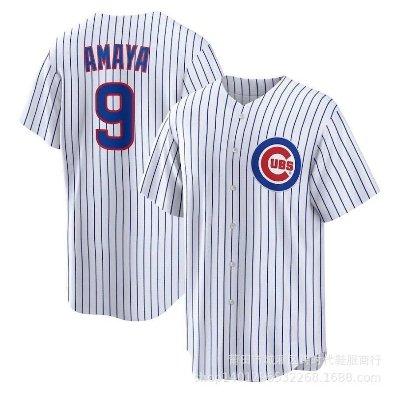 Chicago Cubs 4 Baseball Jersey Embroidered Cotton Blend Sports Top Men