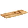 VidaXL Dessus de table 90x40x2,5 cm bord vivant bois massif manguier, dessus de table en bois, dessus de table d'appoint, 370347