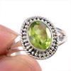 Натуральный Перидот Драгоценный Камень Ручной Работы 925 Стерлинговое Серебро Подарок Ювелирное Изделие Кольцо Размер 6 B0F27