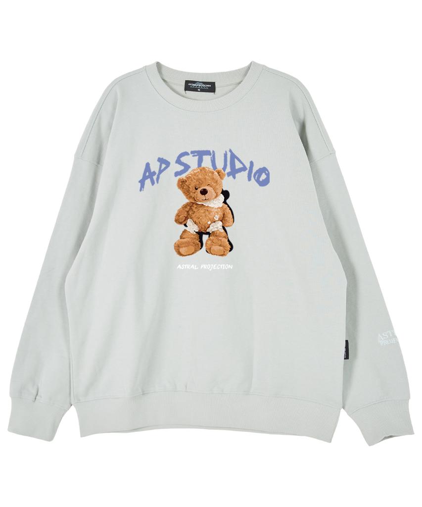 ASTRAL PROJECTION Wink Beardoll Oversized Drop Shoulder Sweatshirt_Mint