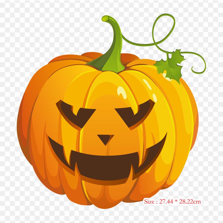 Cute Pumpkin Halloween Halloween Costume Iron On Heat Transfer Printing Vinyl Patches Sticker for Clothes DIY Appliques Washable Patches