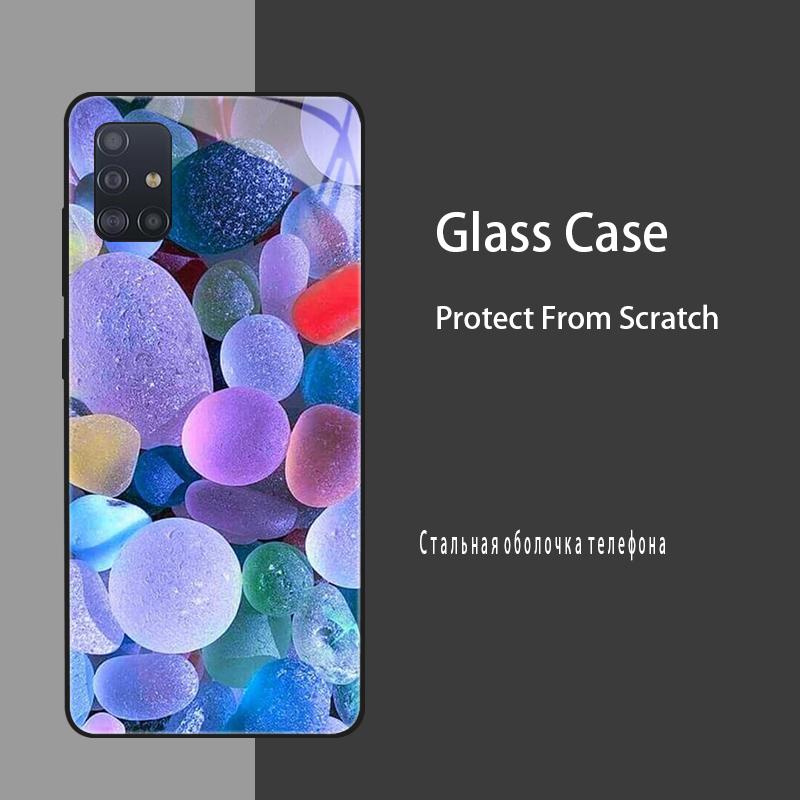 Чехол для Samsung Galaxy A51 Чехлы Закаленное Стекло Чехол для Samsung Galaxy A31 A71 Бампер A 51 71 Жесткий Силиконовый Чехол Coque Fundas
