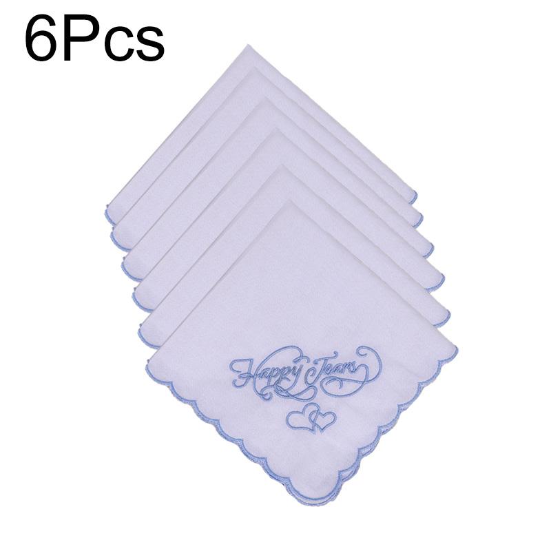 1 шт. Happy Tears впитывающие банданы для свадебной вечеринки 28*28 см белые хлопковые носовые платки полотенце для рук