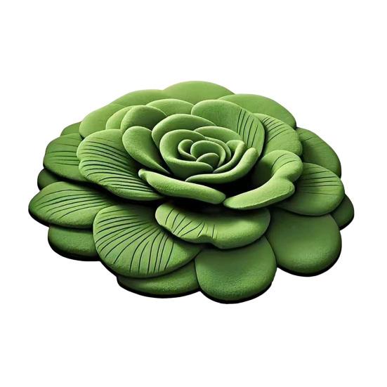 Yousheng Цветочный коврик для пола Нескользящий Впитывающий коврик для ванной 3D Реалистичный цветочный узор Коврик для пола для прихожей Гостиной Ванной Кухни